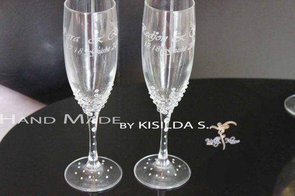 Wedding Champagne Glasses Set of 2